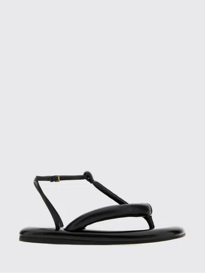 Givenchy Boudoir Bicolor Thongs In Nappa Leather In Black