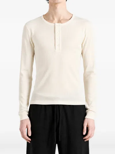 Auralee Long-sleeve T-shirt In Neutral