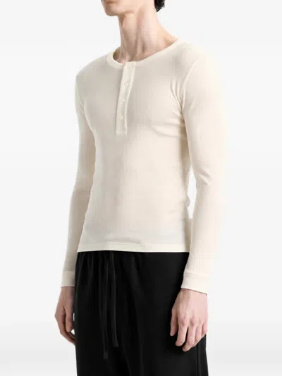 Auralee Long-sleeve T-shirt In Neutral