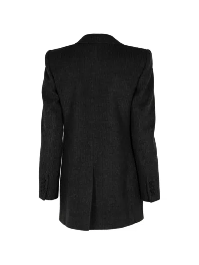 Saint Laurent Single-breasted Blazer In Black