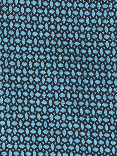 Isaia Geometric-pattern Tie In Blue