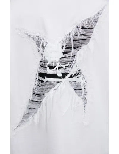 Mastermind Japan White T-shirt With Threads In White