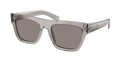 Prada 54mm Rectangular Sunglasses In Gray