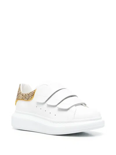 Alexander Mcqueen Touch-strap Low-top Sneakers In White