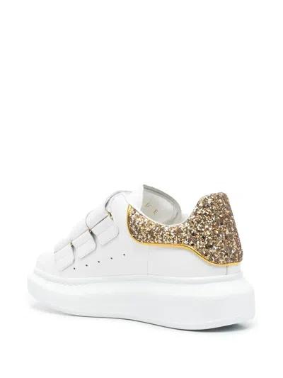 Alexander Mcqueen Touch-strap Low-top Sneakers In White