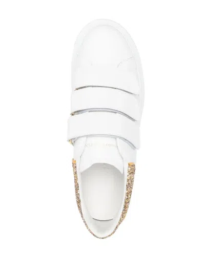 Alexander Mcqueen Touch-strap Low-top Sneakers In White