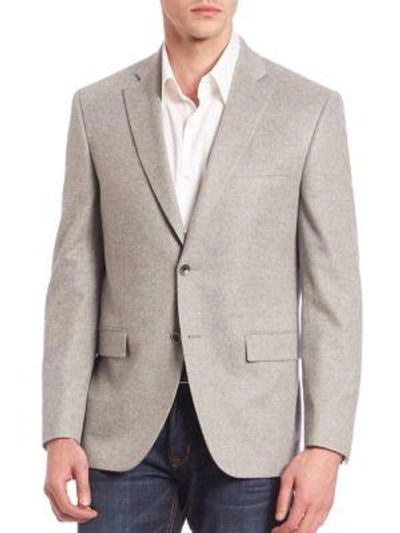 Shop Saks Fifth Avenue Men's Collection Two-button Cashmere Blazer In Grey