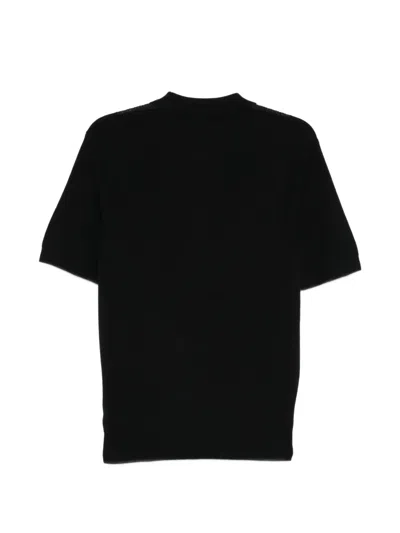 Fred Perry Textured-panel Zip-up Sweater In Black