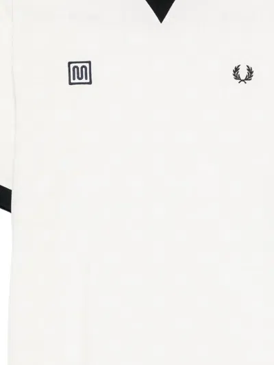 Fred Perry Contrast Collar Short Sleeve Casual Top In Multi