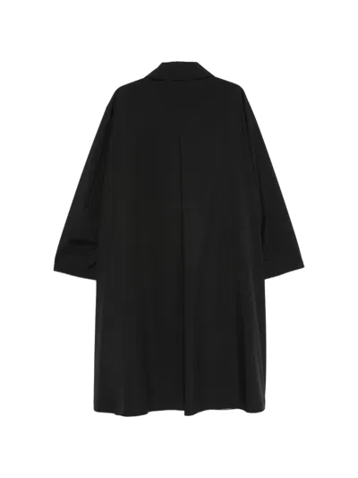 Herno Zip-pocket Coat In Black