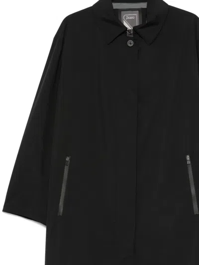 Herno Zip-pocket Coat In Black