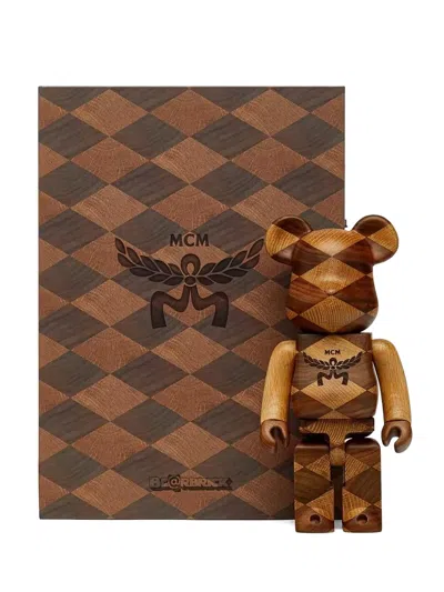 Mcm X Be@rbrick Diamond-pattern 400% Figure In Brown