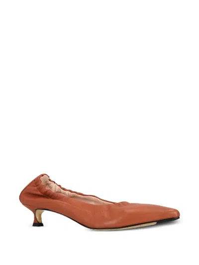 La Rose Elasticated Pointed-toe Pumps In Brown
