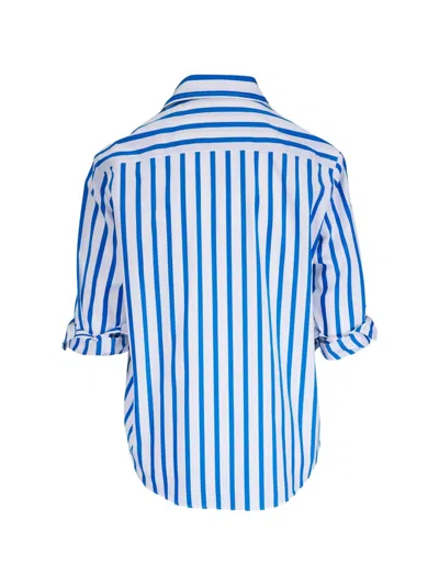 Frank & Eileen Eileen Stripe-pattern Shirt In Blue