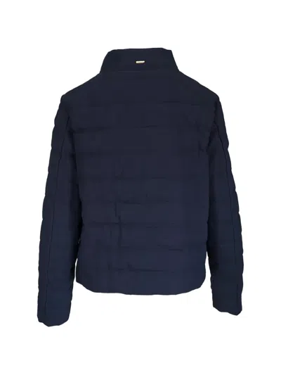 Herno Quilted Drawstring Jacket In Blue