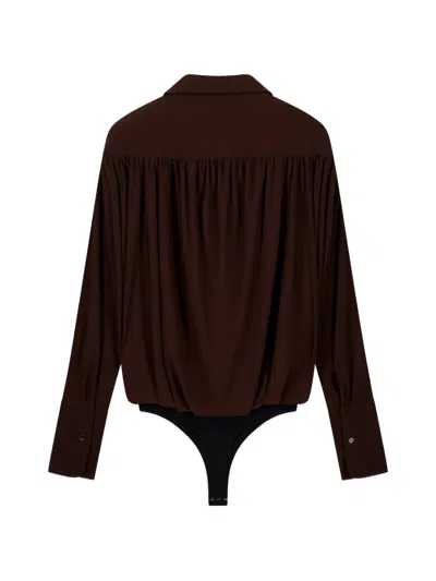 Coperni Draped Boxy Bodysuit In Red