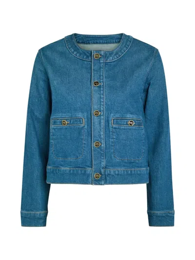 Mother Stashed Picky Jacket In Whisk Me Away In Blue