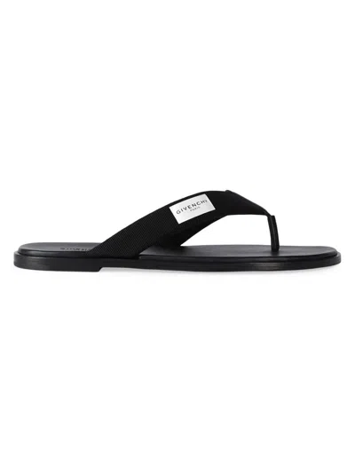 Givenchy Logo-patch Sandals In Black