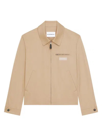Givenchy Harrington Logo-patch Jacket In Gold