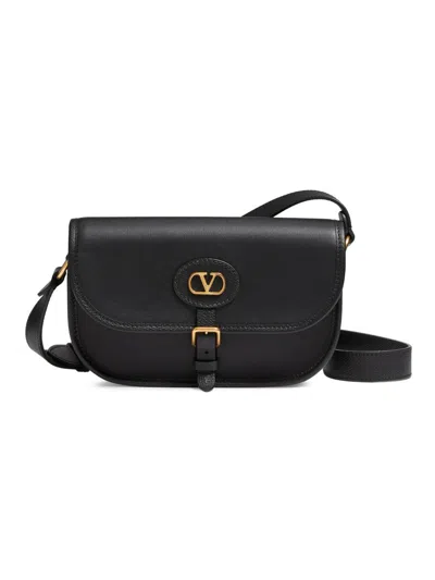Valentino Garavani Antibes Leather Crossbody Bag Adjustable Strap In Black