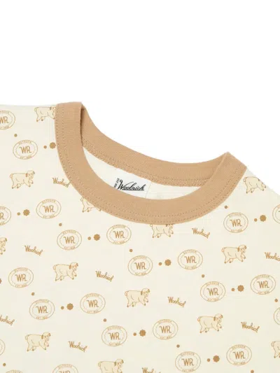 Woolrich Logo-print Ringer T-shirt In White