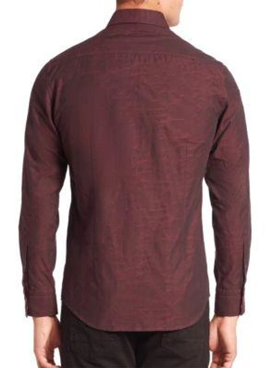 Shop Robert Graham Weylin Textured Button-down Shirt In Charcoal