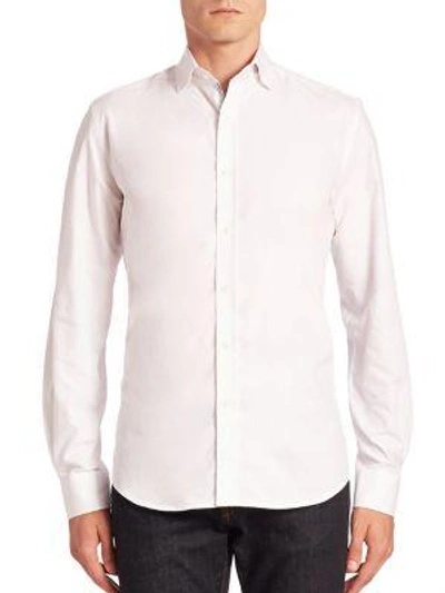 Shop Robert Graham Weylin Textured Button-down Shirt In White