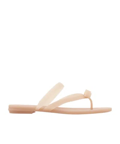 Ferragamo Jealsa Rubber Flat Thong Sandals In Pink