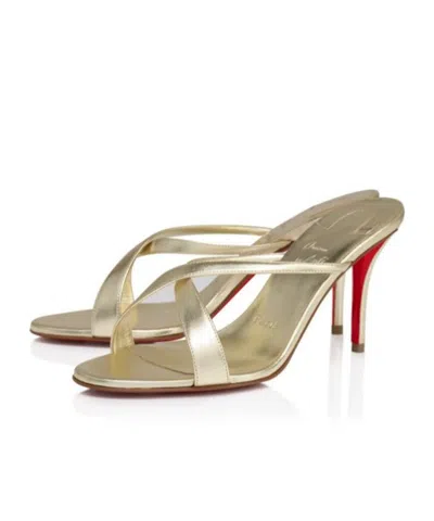 Christian Louboutin 80mm Mulazee Metallic Leather Sandals In Multi