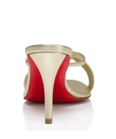 Christian Louboutin 80mm Mulazee Metallic Leather Sandals In Multi