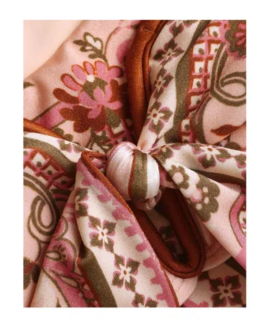 Zimmermann Womens Pink Paisley Floral Aster Scarf Tie Bikini Set Xs In Multi