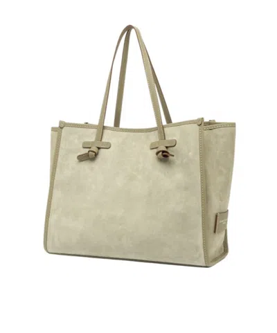 Gianni Chiarini Drawstring Shoulder Bag In Green
