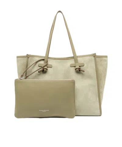 Gianni Chiarini Drawstring Shoulder Bag In Green