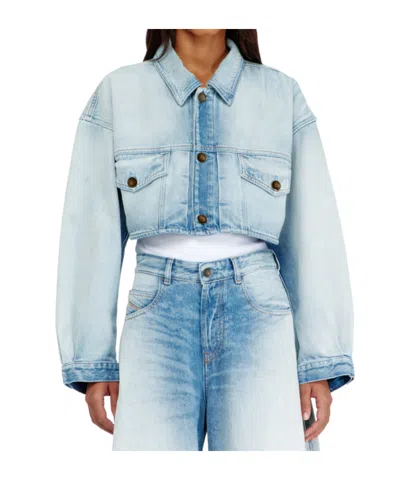 Diesel Cropped Embroidered Jacket In Multi