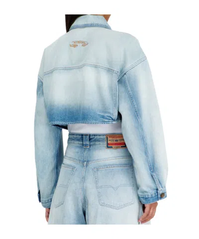 Diesel Cropped Embroidered Jacket In Multi
