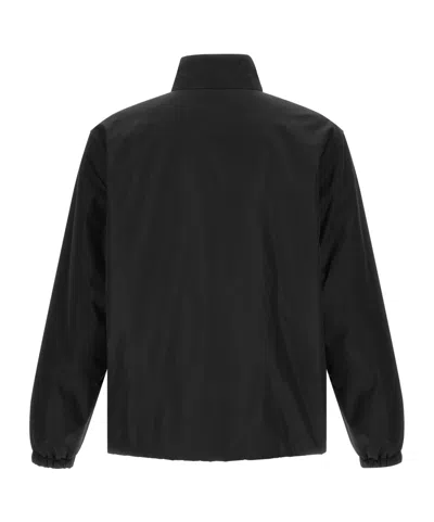 Jil Sander Polyester Jacket High Collar Elastic Cuffs In Black