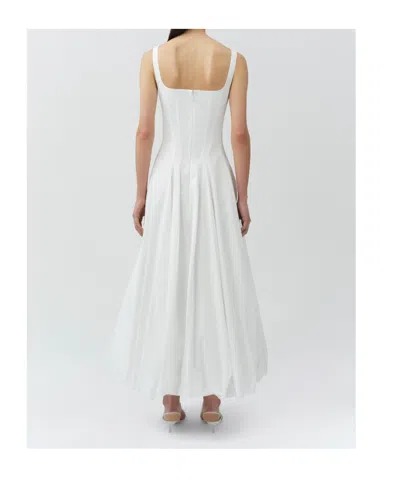 Simkhai Women's Hally Cotton Poplin Gathered Bubble Midi Dress In White