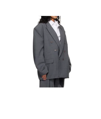 Ottolinger Flex Oversized Double-breasted Blazer In Gray