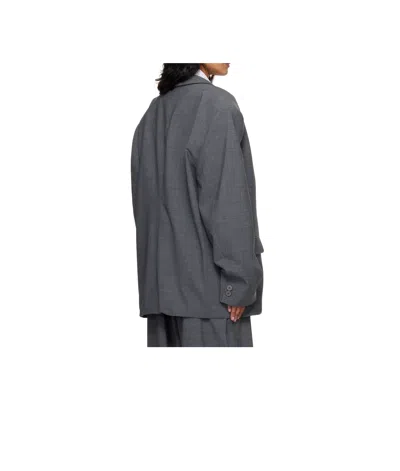 Ottolinger Flex Oversized Double-breasted Blazer In Gray