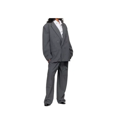 Ottolinger Flex Oversized Double-breasted Blazer In Gray