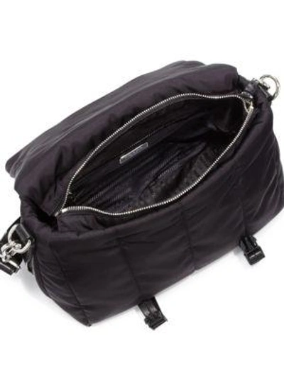 Shop Prada Tessuto Nylon Bomber Messenger Bag In Black