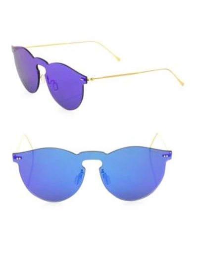 Illesteva Leonard Ii Mask Sunglasses, Blue, Blue Pattern In Na
