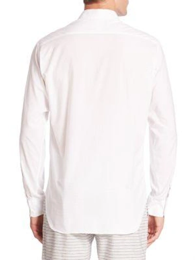 Shop Billy Reid Long Sleeve Textured Button-down Shirt In White Dot