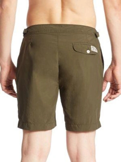 Shop Polo Ralph Lauren Monaco Swim Trunks In Armadillo