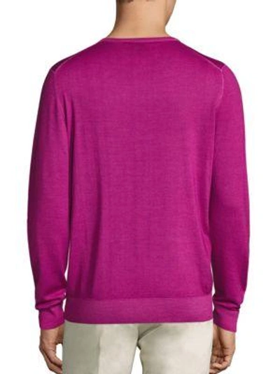Shop Ferragamo Ciclamino Knit Cashmere Blend Sweater