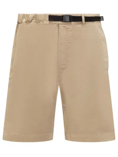 Woolrich Brown Solid Shorts In Brown