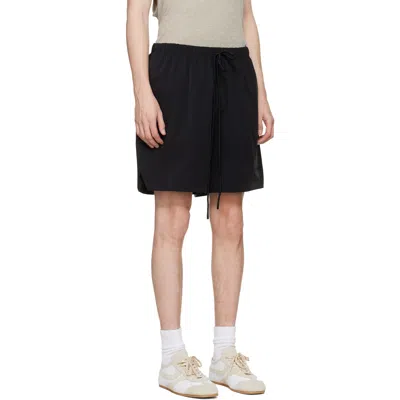Essentials Black Active Trace Classic Split Shorts In Black