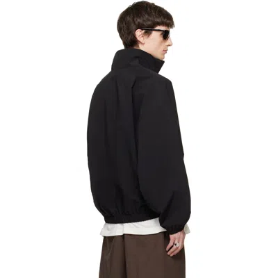 Essentials Black Active Trace Half Zip Track Jacket In Black