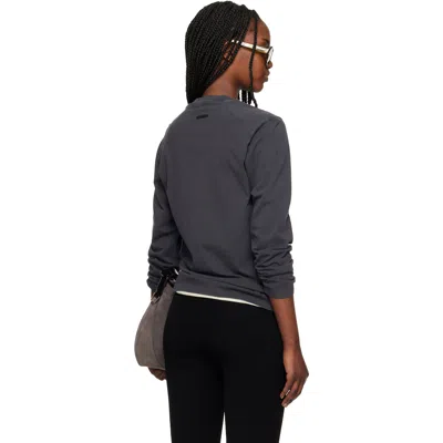 Essentials Black Campus Classic Long Sleeve T-shirt In Black