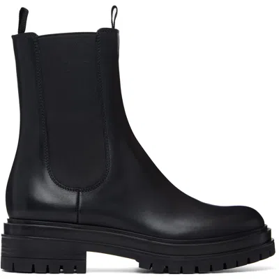 Gianvito Rossi Chester Leather Chelsea Boots In Black